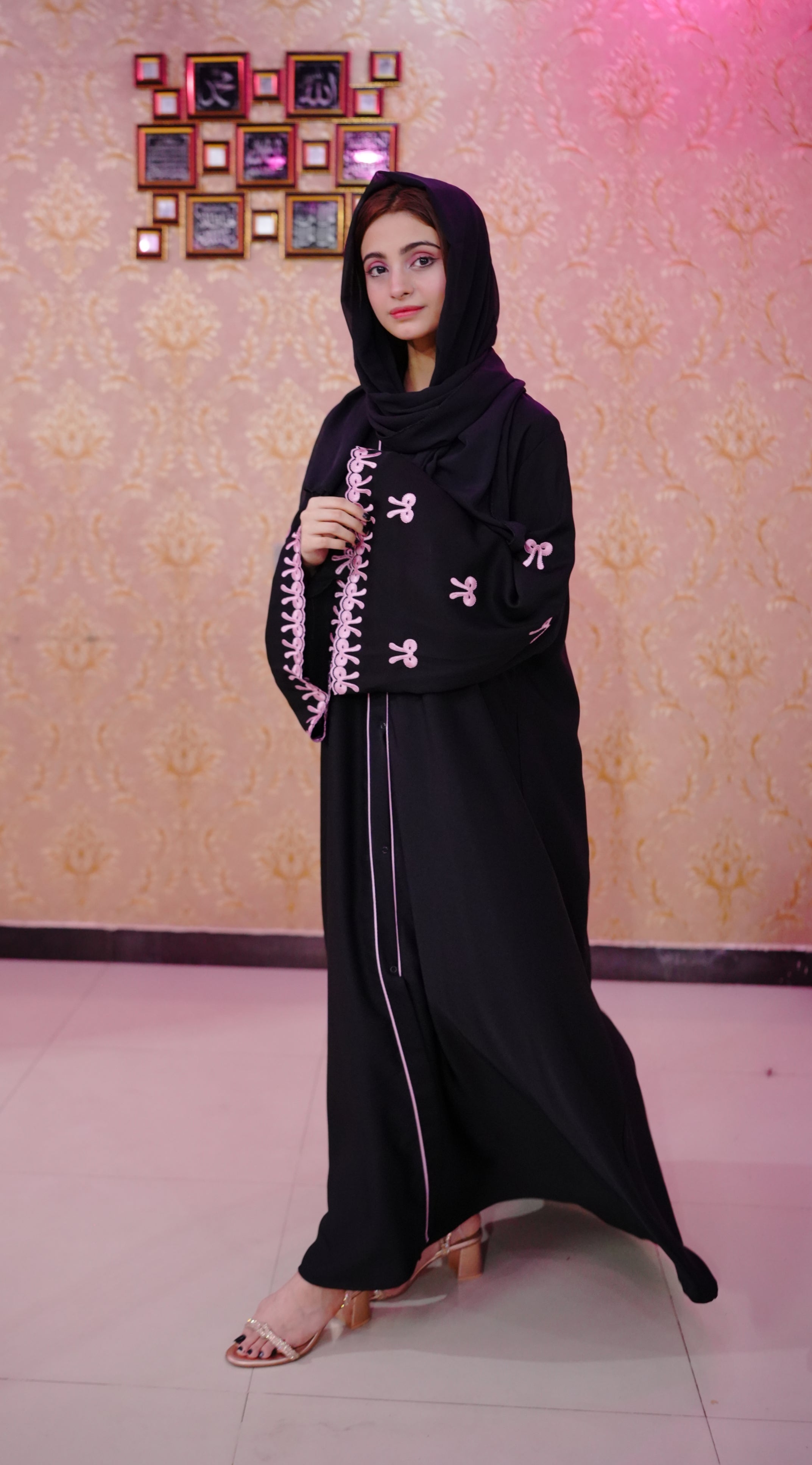 Bow Sleeves Premium Nida Front pipine