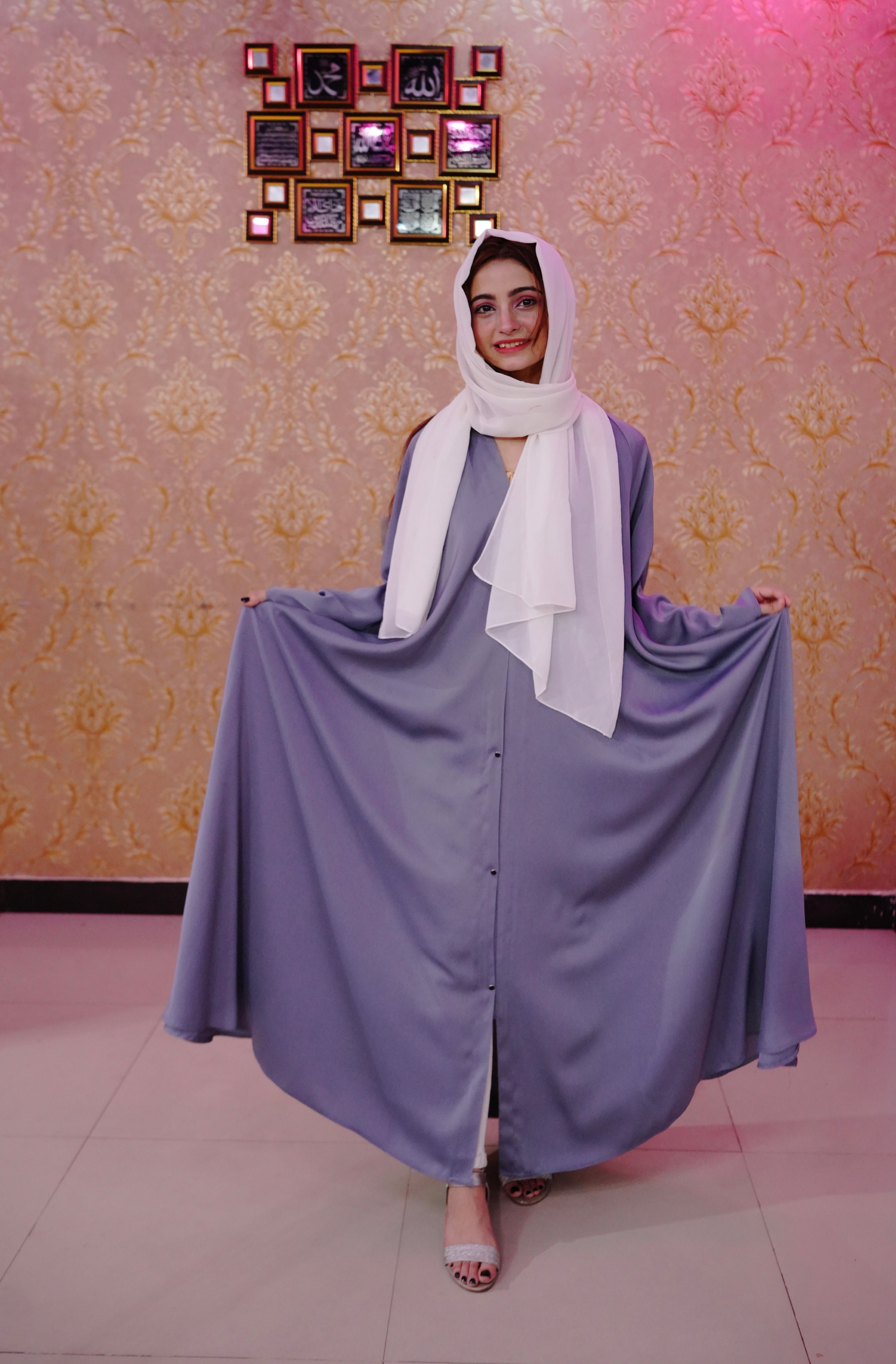 Full flare casual Malai stuff ( grey )