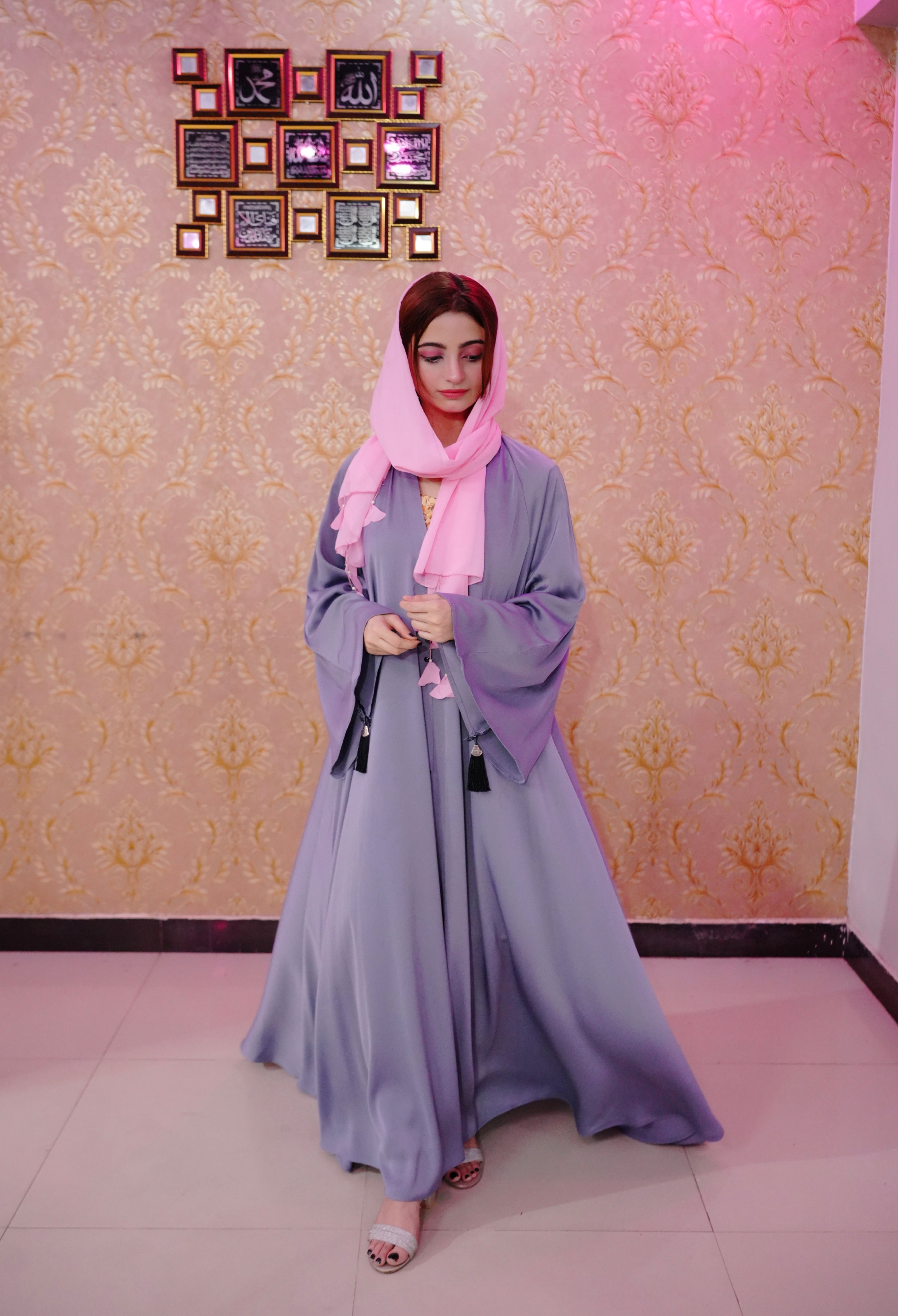 Full flare casual Malai stuff ( grey )