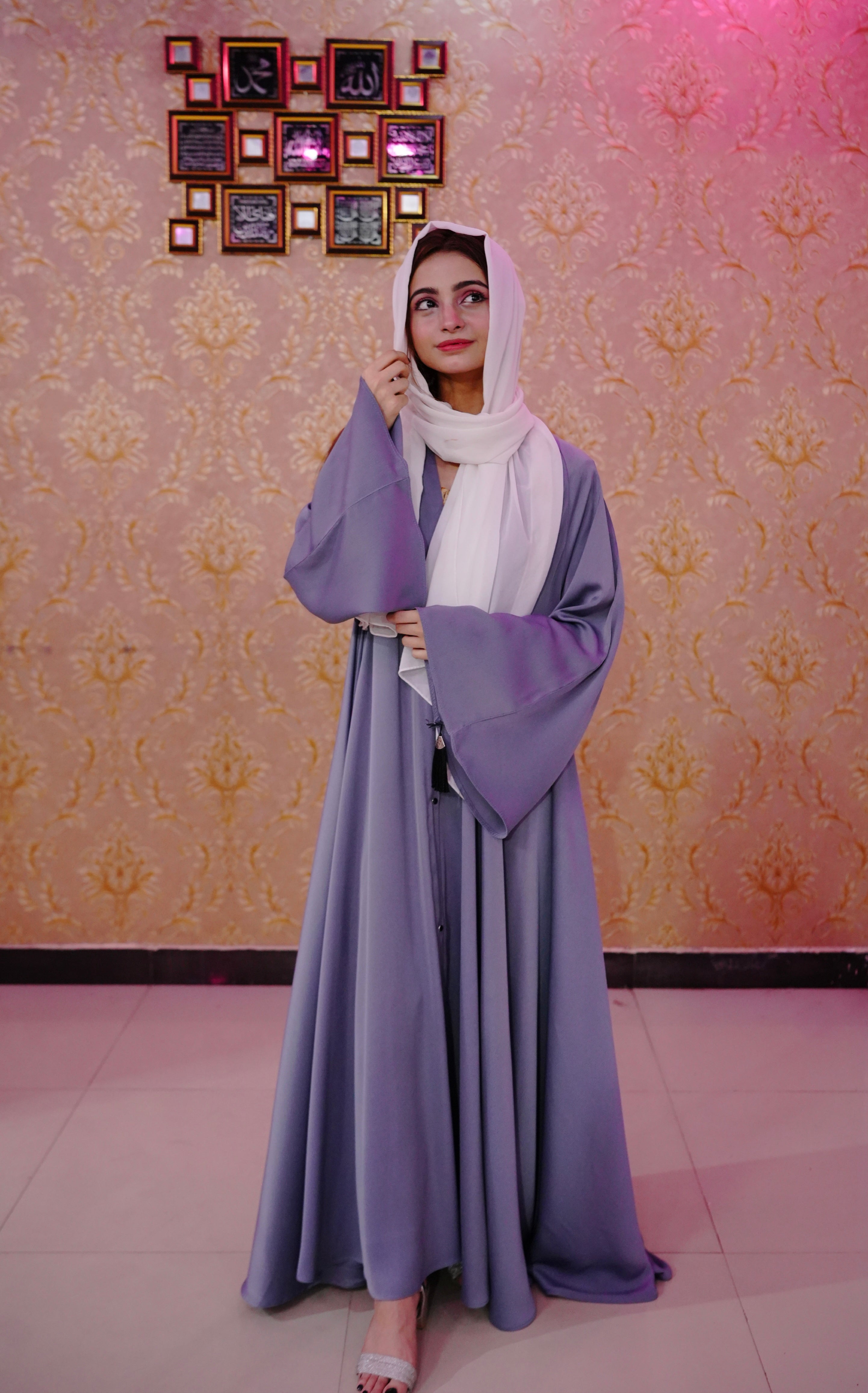 Full flare casual Malai stuff ( grey )