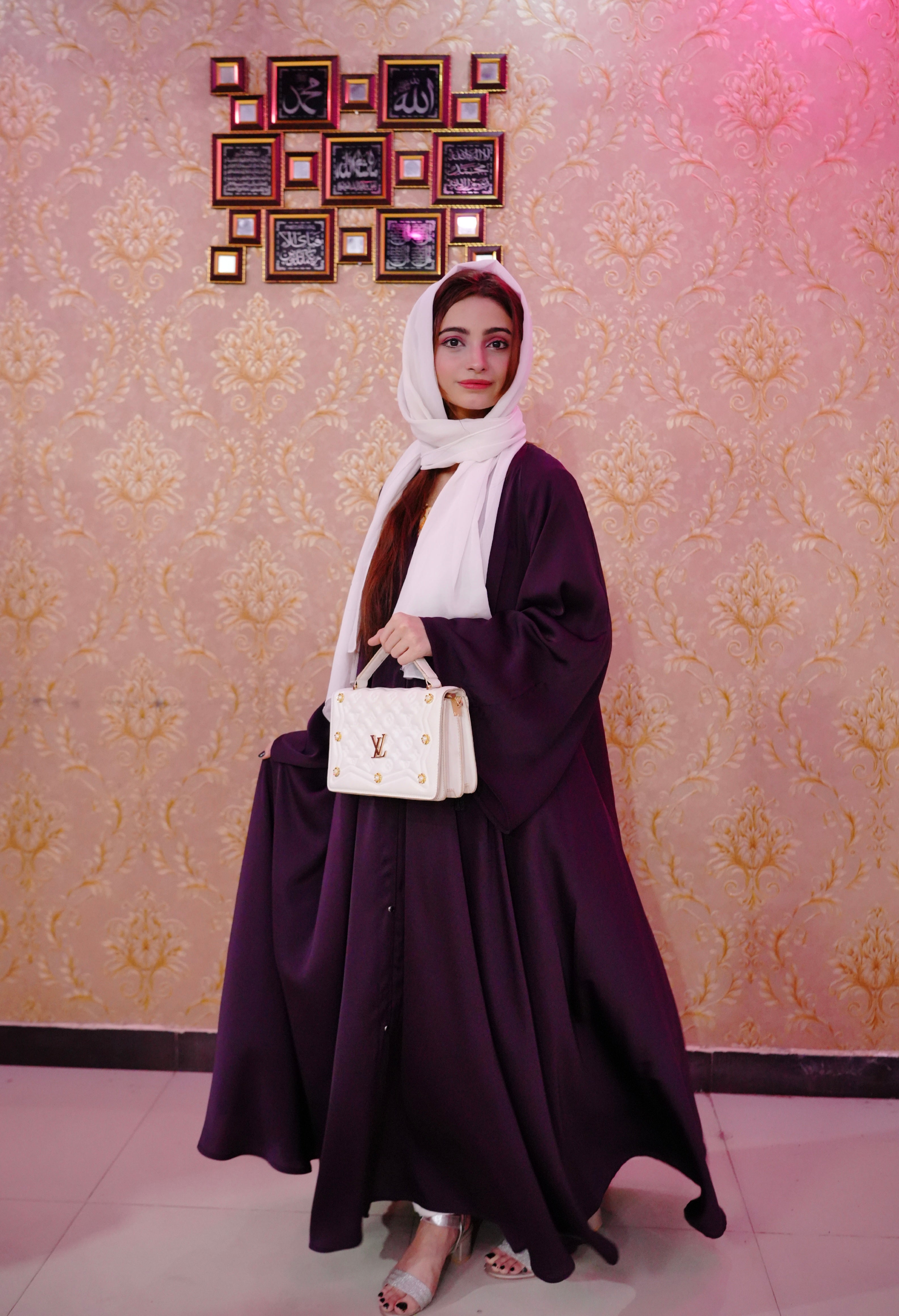 Full flare casual Malai stuff ( purple  )