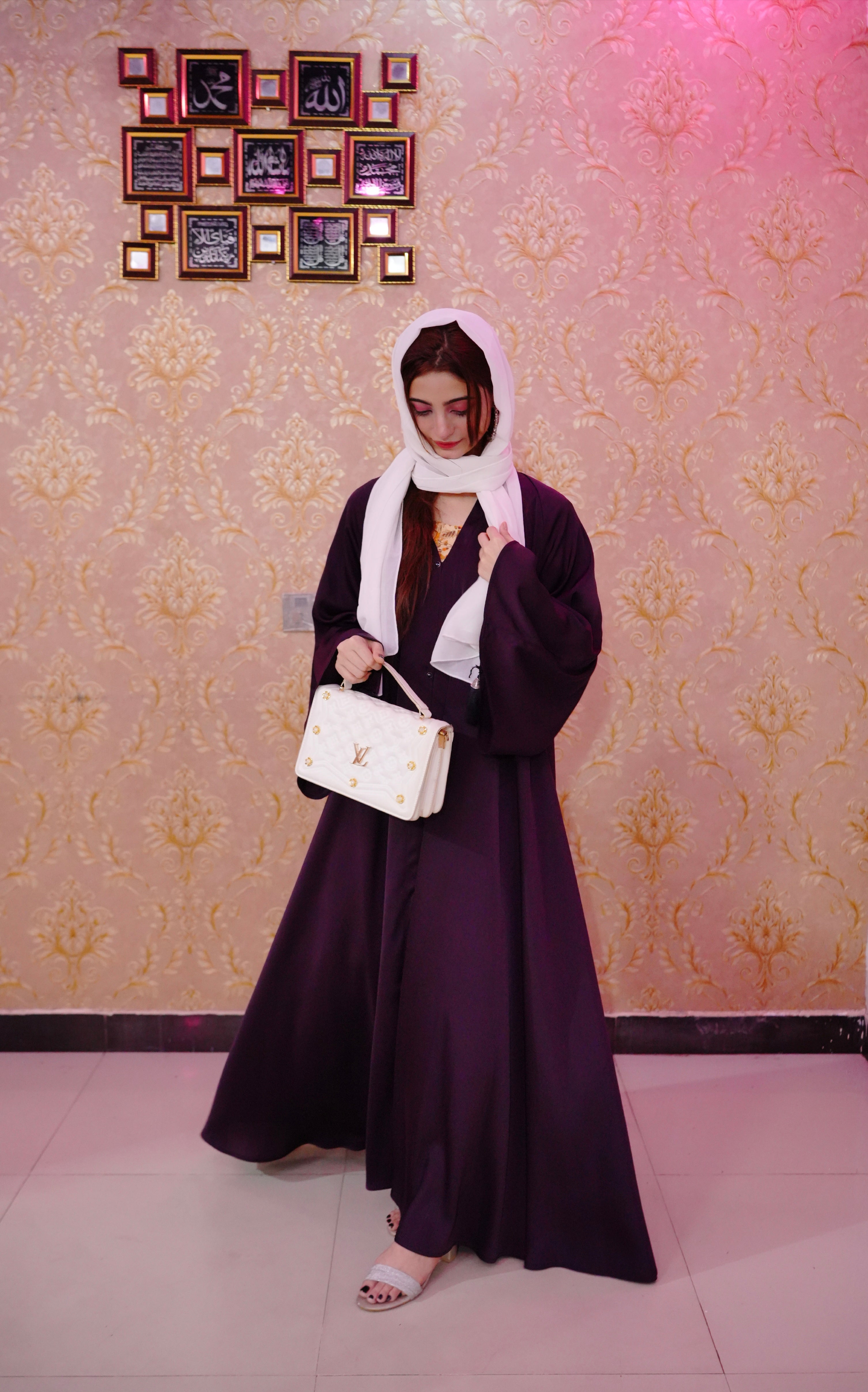 Full flare casual Malai stuff ( purple  )