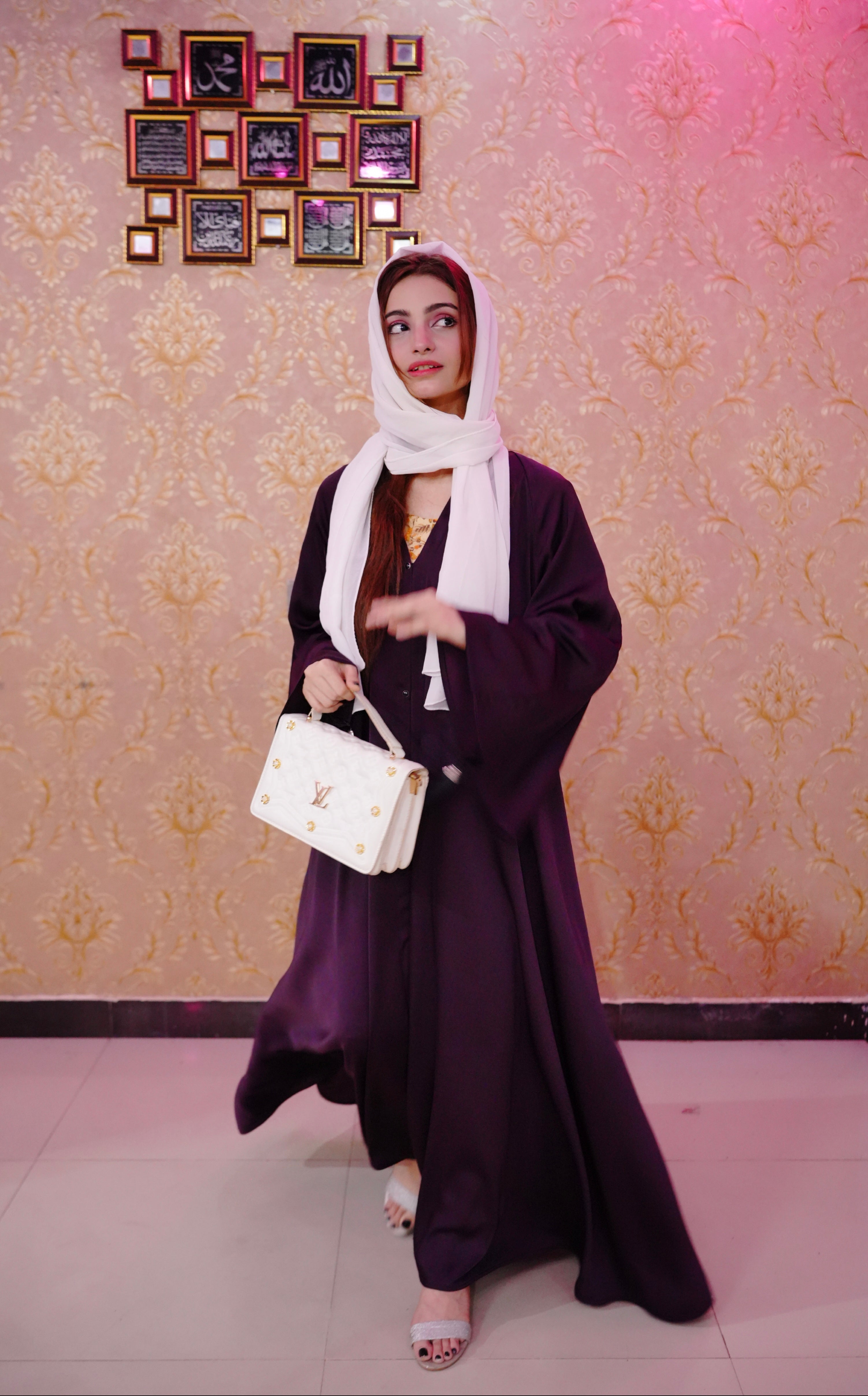 Full flare casual Malai stuff ( purple  )