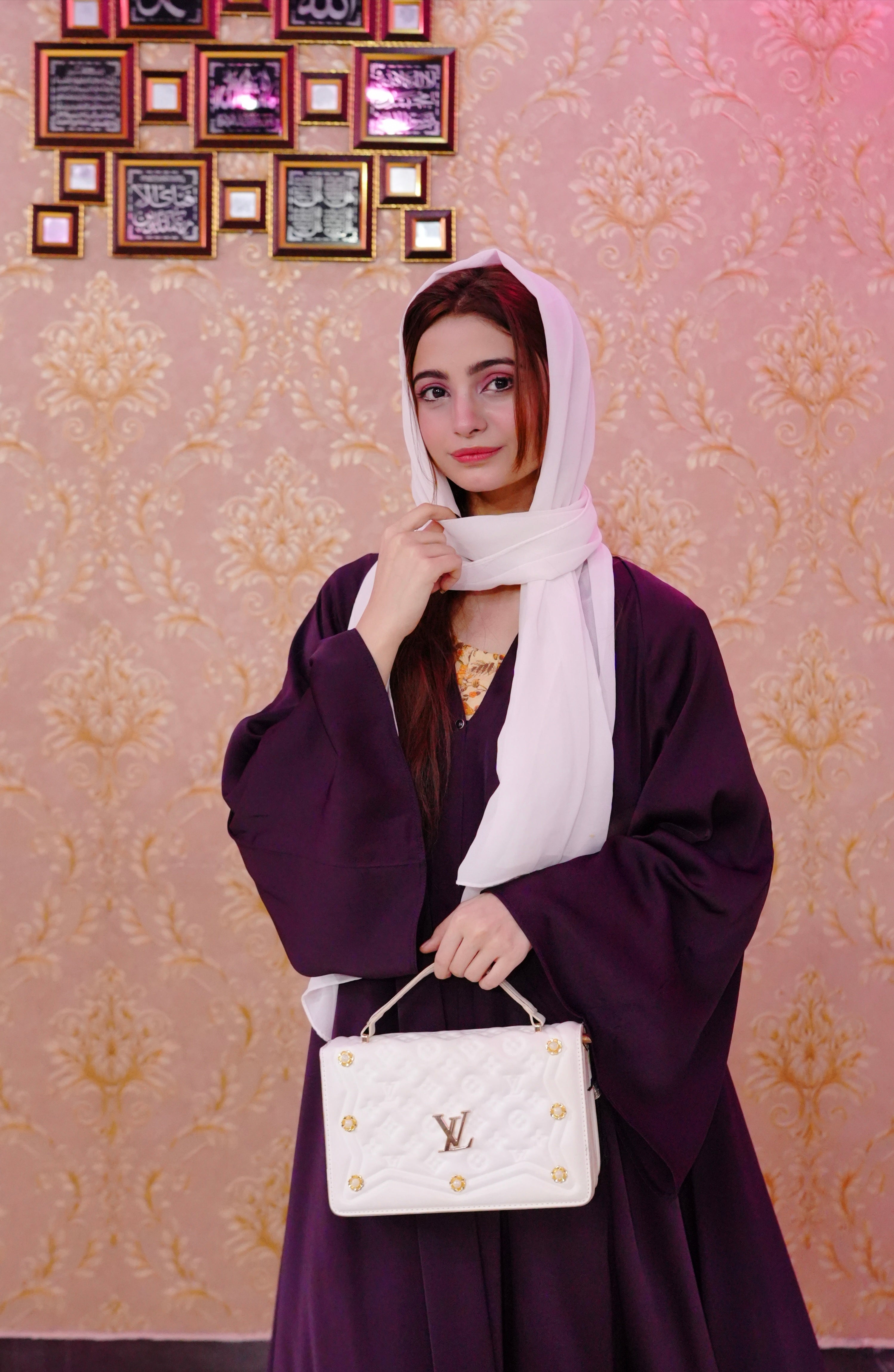 Full flare casual Malai stuff ( purple  )